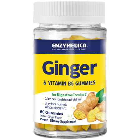 Enzymedica Ginger Vitamin B6 Gummies bottle front