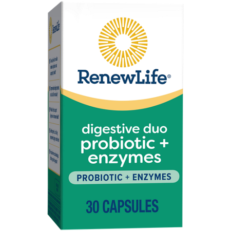 Renew Life Digestive Duo Probiotic and Enzymes box front