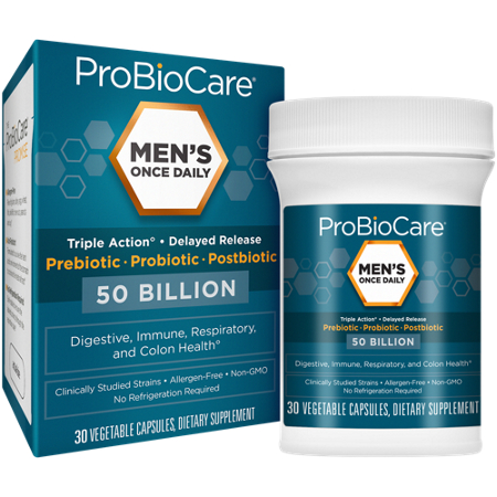 ProBioCare Mens Once Daily Probiotic capsules 50 Billion front