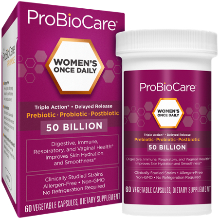 ProBioCare Womens Once Daily Probiotic capsules box and bottle front