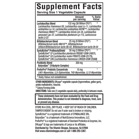 ProBioCare Women's Probiotic Capsules Label 50 Billion CFU