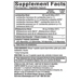 Supplement Facts label for ProBioCare Men's Probiotic Capsules