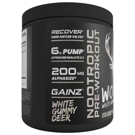 Woke AF High-Stimulant Nootropic Pre-Workout White Gummy Deer alternate view 4