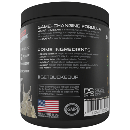 Woke AF High-Stimulant Nootropic Pre-Workout White Gummy Deer view 5