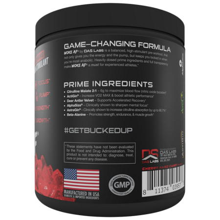 Woke AF High-Stimulant Nootropic Pre-Workout Cherry Candy view 5