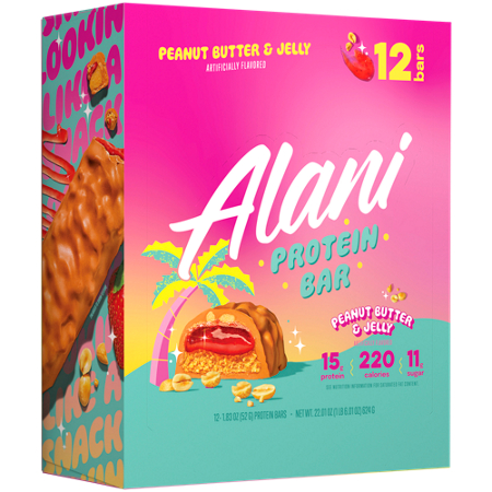 Alani Protein Bar Peanut Butter & Jelly box view 2