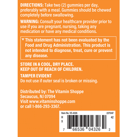 The Vitamin Shoppe CLA Gummies Directions, 1000 MG, Strawberry
