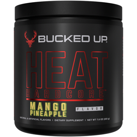 Bucked Up Heat Hardcore Mango Pineapple flavor container front