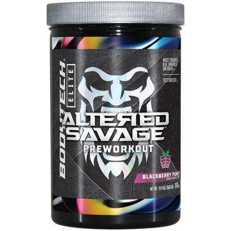BodyTech Elite Altered Savage Preworkout Blackberry Punch front
