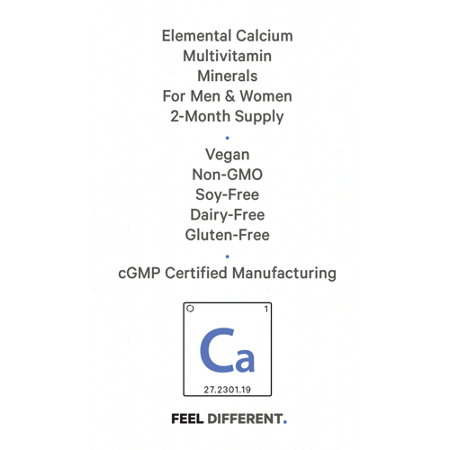 Calcium Pro+ with Magnesium Zinc Copper Boron Vitamin D3 + K2 alternate view 4