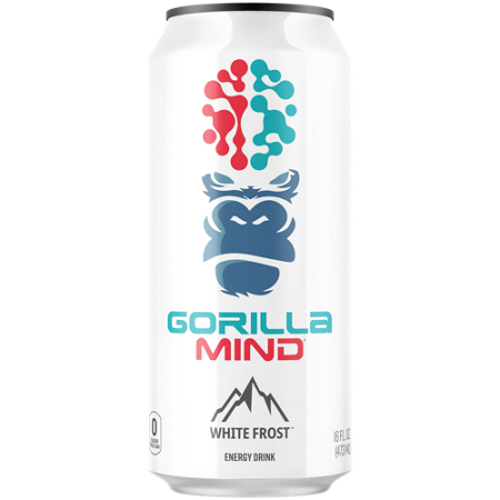 Gorilla Mind Energy Drink White Frost can front