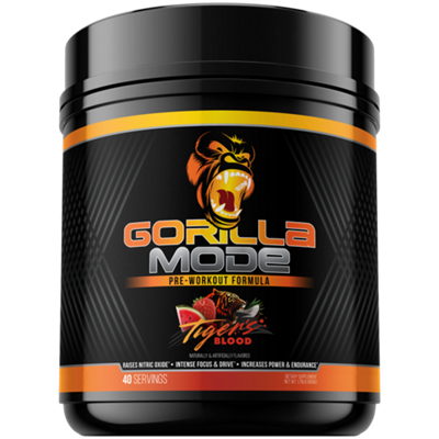 Gorilla Mode Pre-Workout - Upgraded Formula – Tiger’s Blood (1.36 lbs./40 Servings)