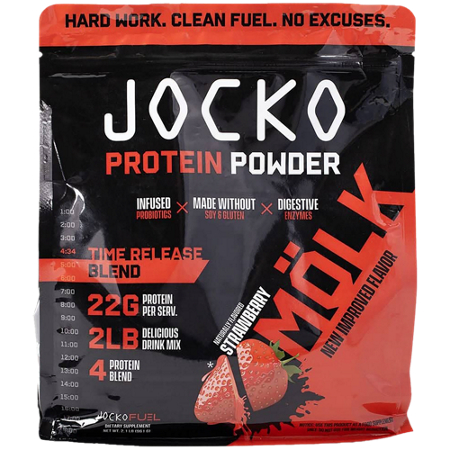 JOCKO FUEL Molk Protein Powder Strawberry pouch front