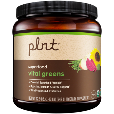 plnt Vital Greens Superfood Powder front