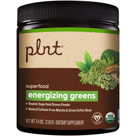 plnt Energizing Greens Organic Superfood Greens Powder front