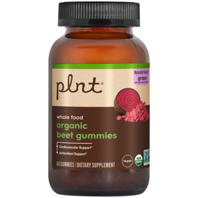 Organic Beet Root Gummies – Supports Cardiovascular Health – Grape (60 Gummies)
