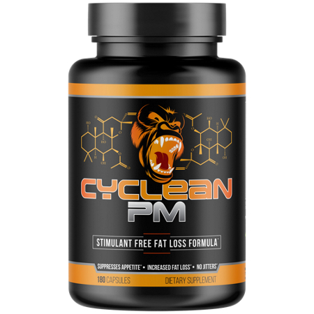 Gorilla Mind Cyclean PM Stimulant Free Fat Loss Formula capsules bottle front