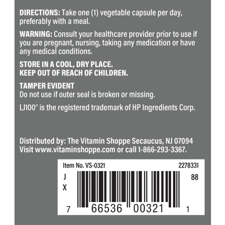 The Vitamin Shoppe Tongkat Ali LJ100 Directions