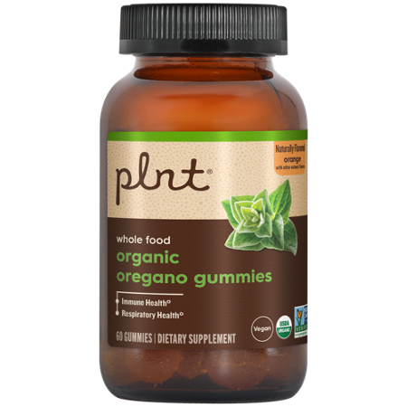 plnt Organic Oregano Gummies bottle front