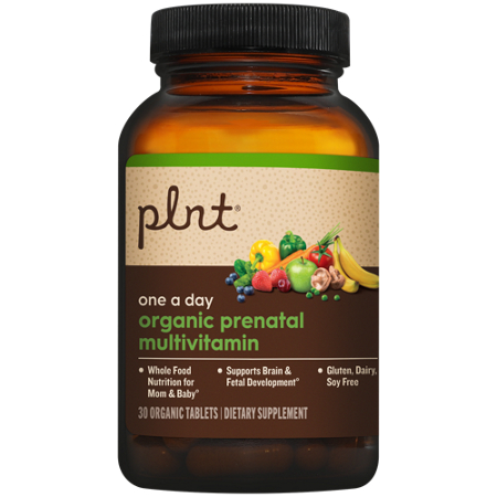 plnt Organic Prenatal Multivitamin bottle view 4