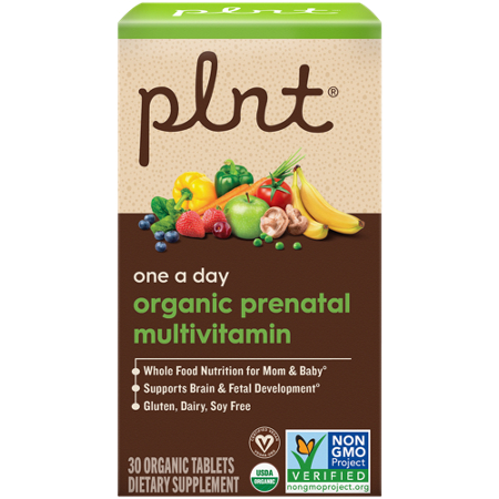 plnt Organic Prenatal Multivitamin box front