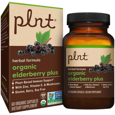 Organic Elderberry Plus - Plant-Based Immune Support (60 Capsules)
