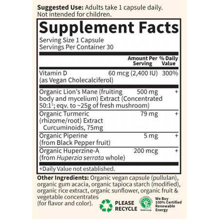 Supplement Facts: Garden of Life Brain Health Capsules