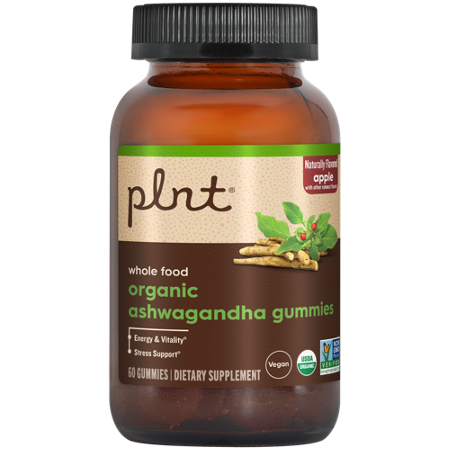 plnt Organic Ashwagandha Gummies bottle front