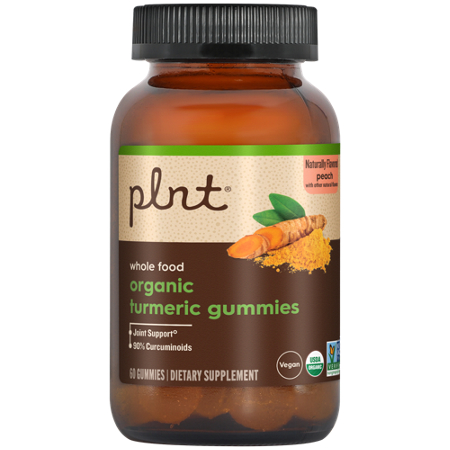 plnt Organic Turmeric Gummies for Joint Support bottle front