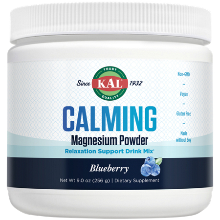 KAL Calming Magnesium Powder Relaxation Support Drink Mix jar front