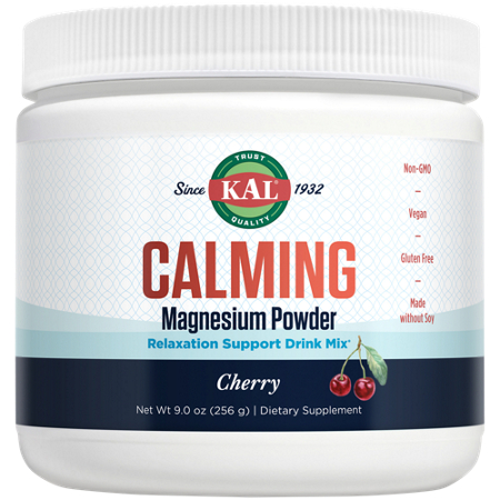 KAL Calming Magnesium Powder Relaxation Support Drink Mix 325 MG jar front