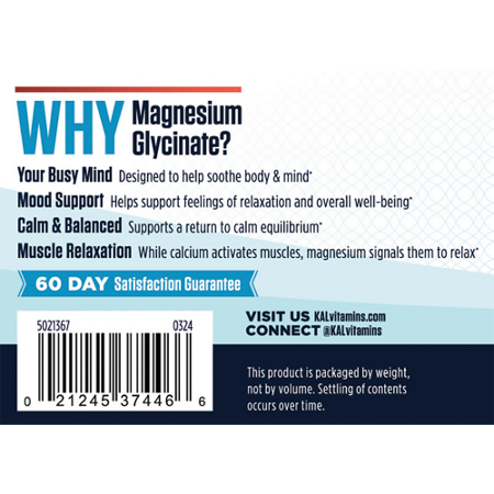 KAL Calming Magnesium Powder Relaxation Support Drink Mix 325 MG Cherry view 4