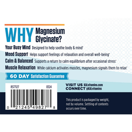 KAL Mood Magnesium Glycinate Powder label view 4