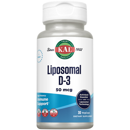 KAL Liposomal D-3 Immune Support capsules 50 mcg bottle front