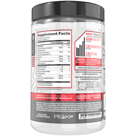 Supplement Facts label for Ryse Loaded Creatine Unflavored