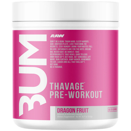 RAW Thavage Pre-Workout Powder Dragon Fruit container front