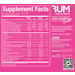 Supplement Facts label for RAW Thavage Pre-Workout Powder Dragon Fruit