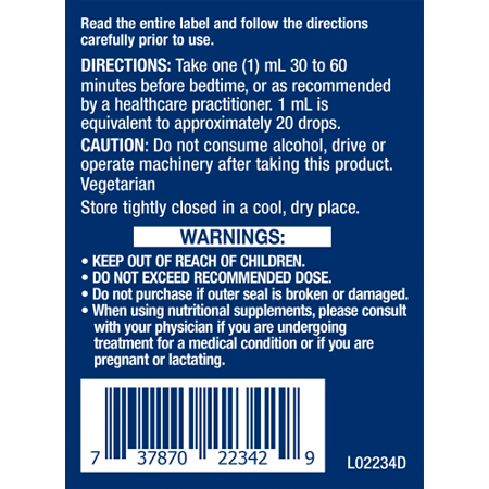 Directions for Life Extension Fast-Acting Liquid Melatonin