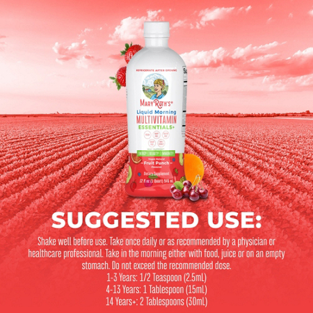 MaryRuth's Liquid Morning Multivitamin Essentials Fruit Punch view 7
