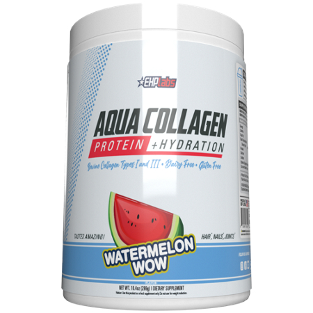 EHP Labs Aqua Collagen Protein Powder Hydration Watermelon Wow container front