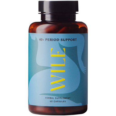 Wile 40+ Period Support herbal supplement capsules bottle front