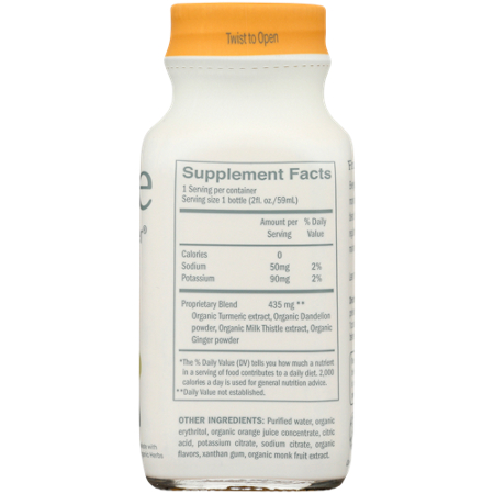Supplement Facts label for Liver Health Support shot