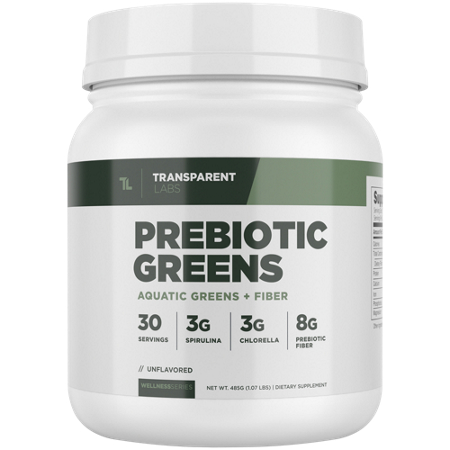 Transparent Labs Prebiotic Greens bottle front