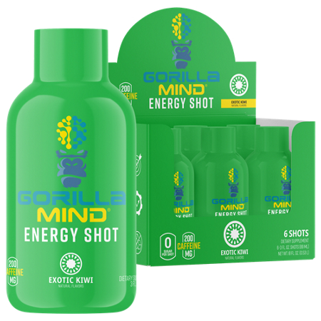 Gorilla Mind Energy Shot Exotic Kiwi bottle front