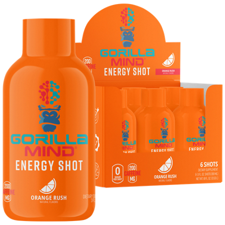 Gorilla Mind Energy Shot Orange Rush box front