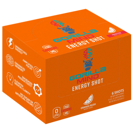 Gorilla Mind Energy Shot Orange Rush box view 4