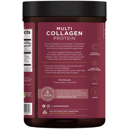 Ancient Nutrition Multi Collagen Protein Powder container view 4