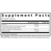 Supplement Facts label for Liposomal Urolithin-A 60 capsules 500 MG