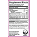 Supplement Facts label for SaltStick Electrolyte Fast Chews Mixed Berry