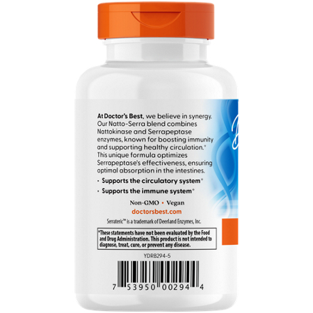 Doctors Best Natto-Serra bottle back